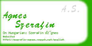 agnes szerafin business card